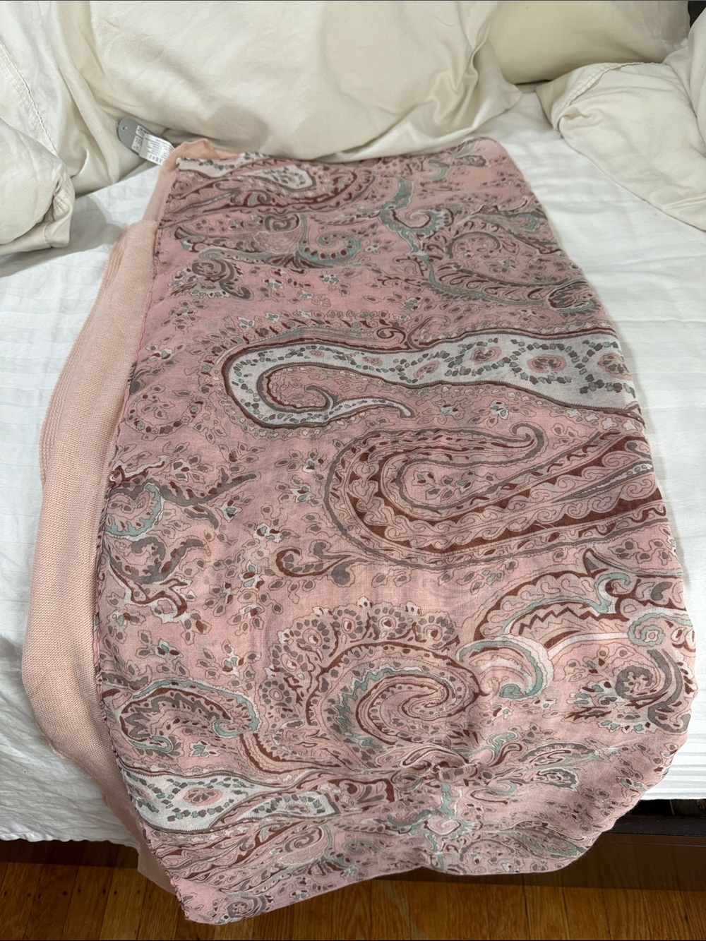 Paisley Print Pink Women's Scarf